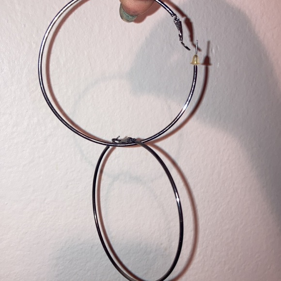 Loft hoop earring bundle like new condition gold, gunmetal grey - Picture 2 of 3